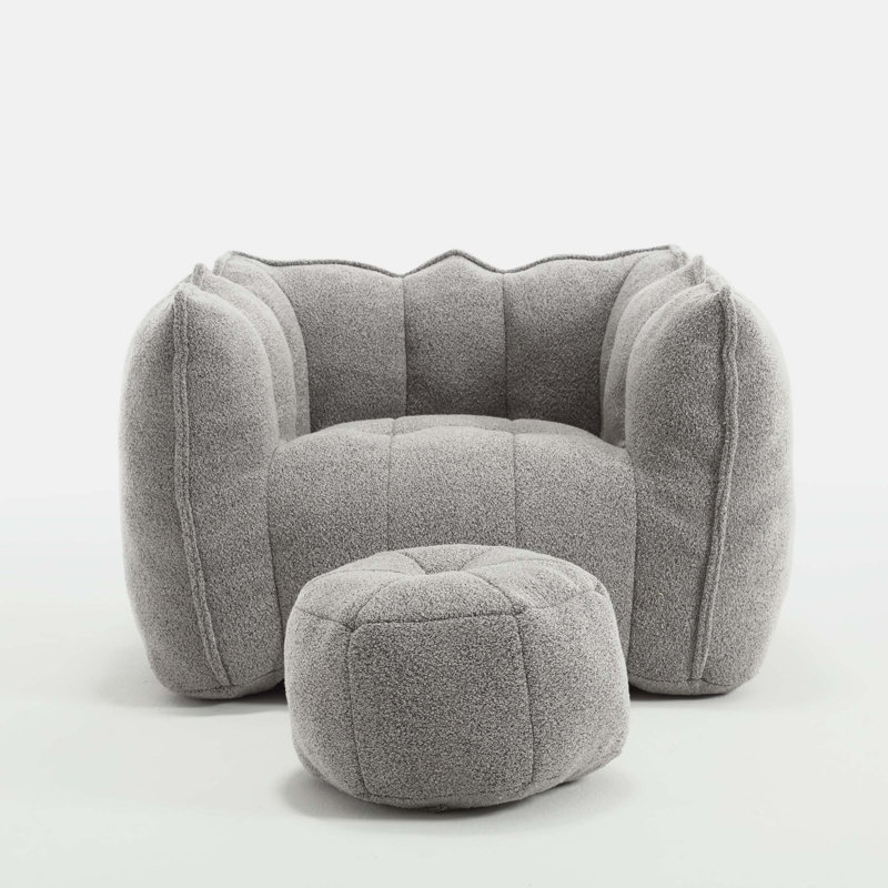 Sofas Upholstered Sofa, Gray Chenille, 26" H x 42.5" W x 33.5" D