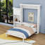 Grand lit escamotable avec persiennes et plusieurs tablettes de rangement-349854147