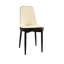 De 2 chaises de cuisine, cuir PU luxueux, pieds en métal noir pour une cuisson confortable (beige et coussins moelleux, confort-444628059-445060366