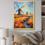 Fauvist Windmill Meadows I - Wind Turbines, art mural-156836365-156836382