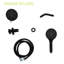 Pomme de douche à jet de gel 4,7 po et douche à main 8 po en noir mat-118034399