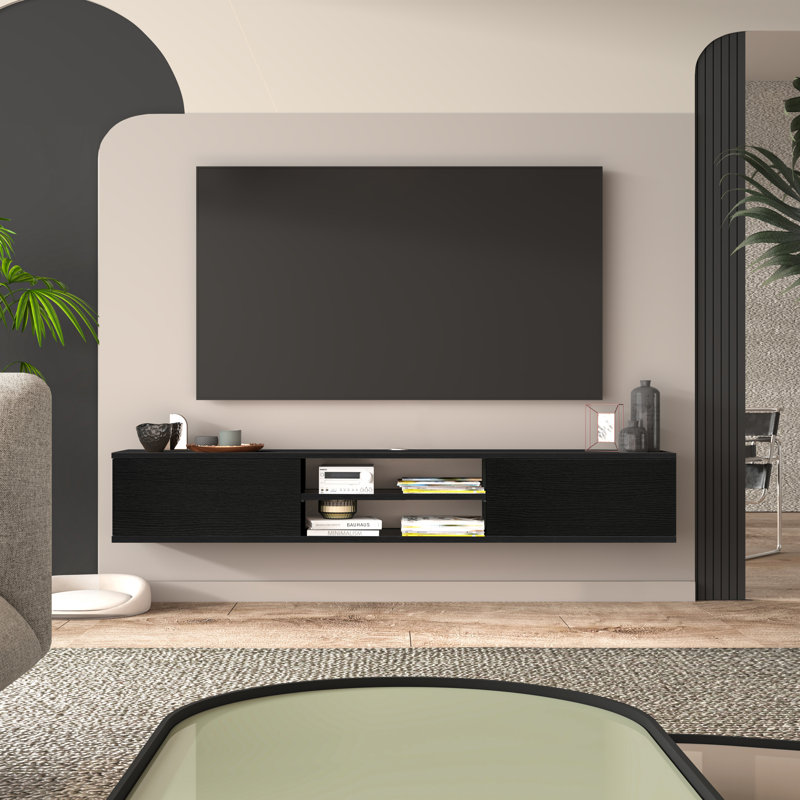 Bonacci TV Stand for TVs up to 78", Black