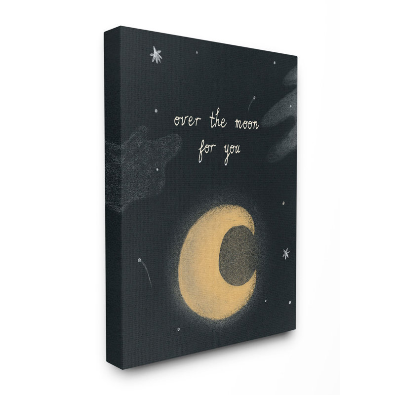Lerman au-dessus de la lune, H 30 po x l 24 po x P 1,5 po, Toile tendue