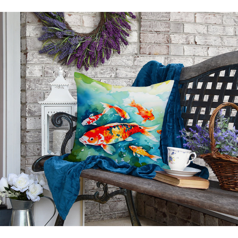 Nautical Outdoor Throw Pillow, 18"H x 18"W