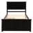 Twin Size Solid Pine Platform Bed Frame With Two Wheeled Under-Bed Storage Drawers, Brown-Toned Construction