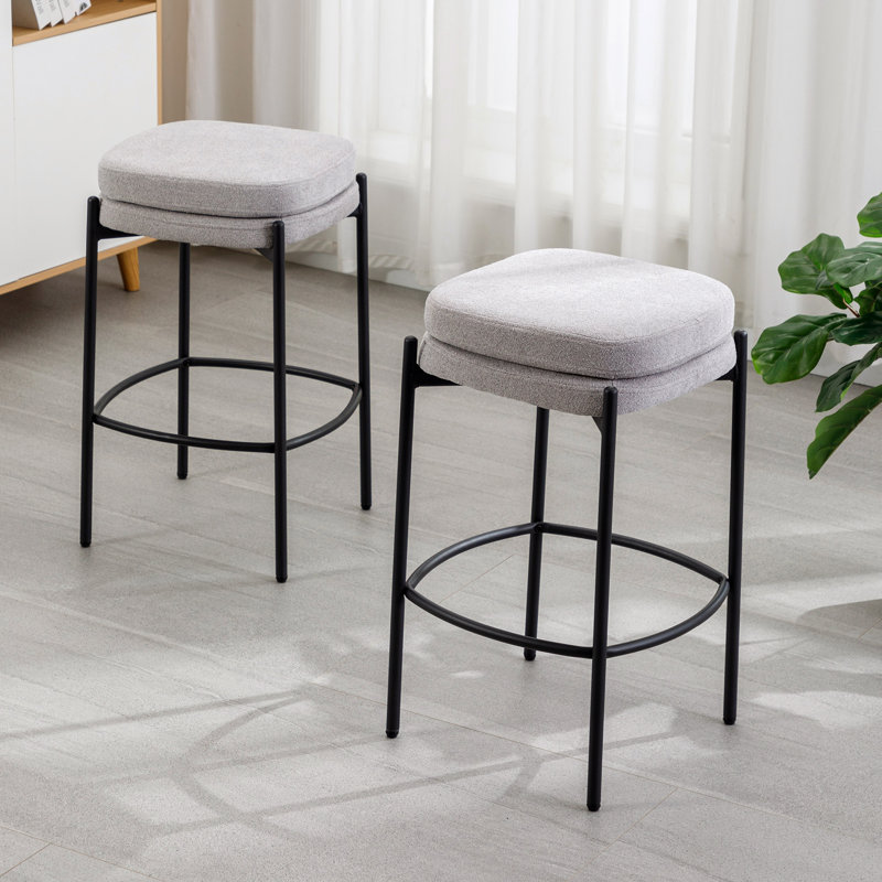Tabouret de comptoir 26 po Breayna, Gris