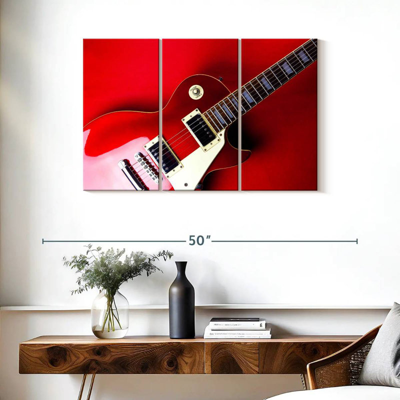 Guitare électrique Abarca Vintage Red, H 24 po x l 38 po