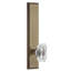 Grandeur Carré Tall Plate Passage with Baguette Clear Crystal Door Knob-2102641785-2102641791