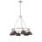 Felda 6 - Light Steel Dimmable Cone Chandelier-99998916-99998923
