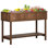 43X18x30in Raised Garden Bed With 8 Pockets And Shelf, Wooden Elevated Planter Box With Legs To Grow Herbs, Vegetables, And Flowers, Natural