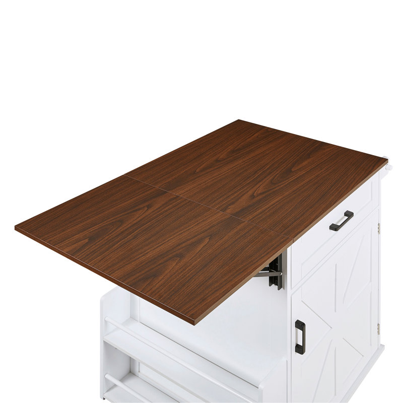 Îlot de cuisine de 39,3 po avec abattant, îlot de rangement avec support latéral ouvert, tiroir, porte-serviettes, chariot de cuisine à roulettes verrouillables pour jardin