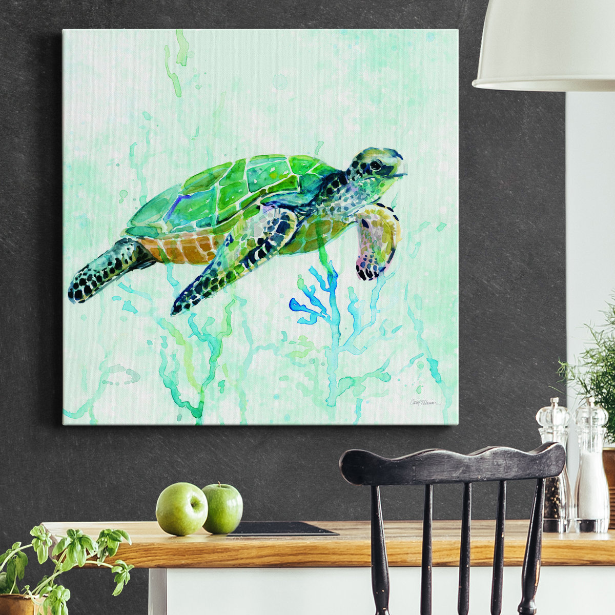 Bay Isle Home™ Sea Turtle Swim I-Premium Gallery Wrapped Canvas - Ready ...