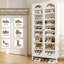 Armoire de rangement à chaussures en métal H 67 po avec 8 tablettes réglables-1391042146