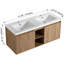 Meuble-lavabo de salle de bain à double cuve à fixation murale - 48 po - Lavabo de salle de bain