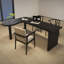 62.99" Black Rectangular Solid Wood desk-108954307-108954306