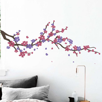 Adhésif décoratif cerisier en fleurs