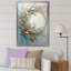 Couronne de fleurs bleue et dorée - salon d'art mural-97202389-97202392