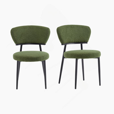 Upholstered Dinning Chair Set Of 2-Green