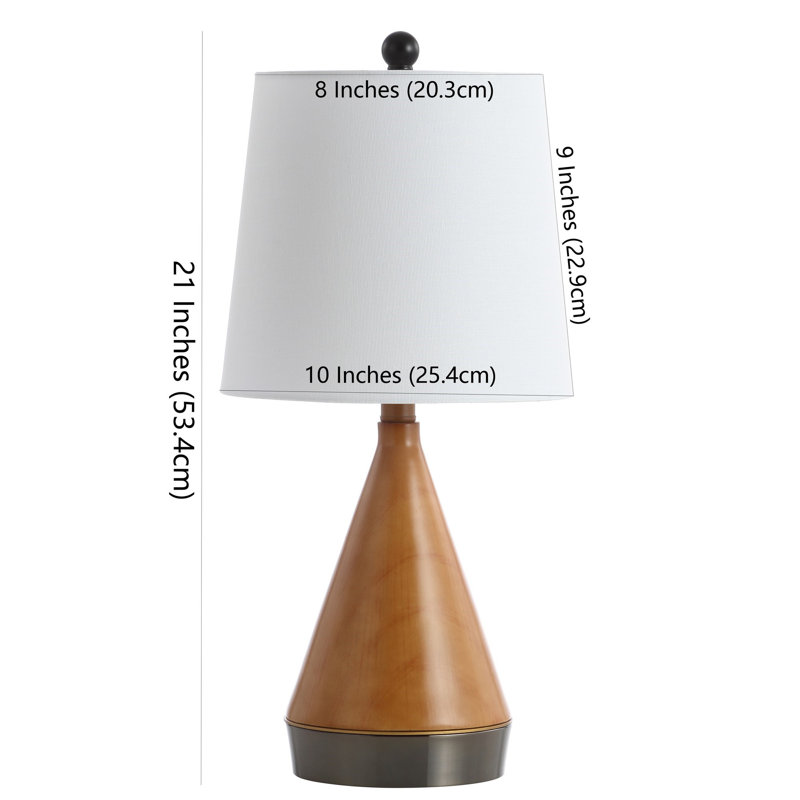 Lampe de table 21 po Jellison, Brun clair/noir