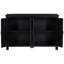 U_STYLE Buffet de rangement à 4 portes avec tablettes réglables et poignées rétro Atimon, rangement spacieux, pieds en pin, pour le salon, le bureau et le vestibule-556866116