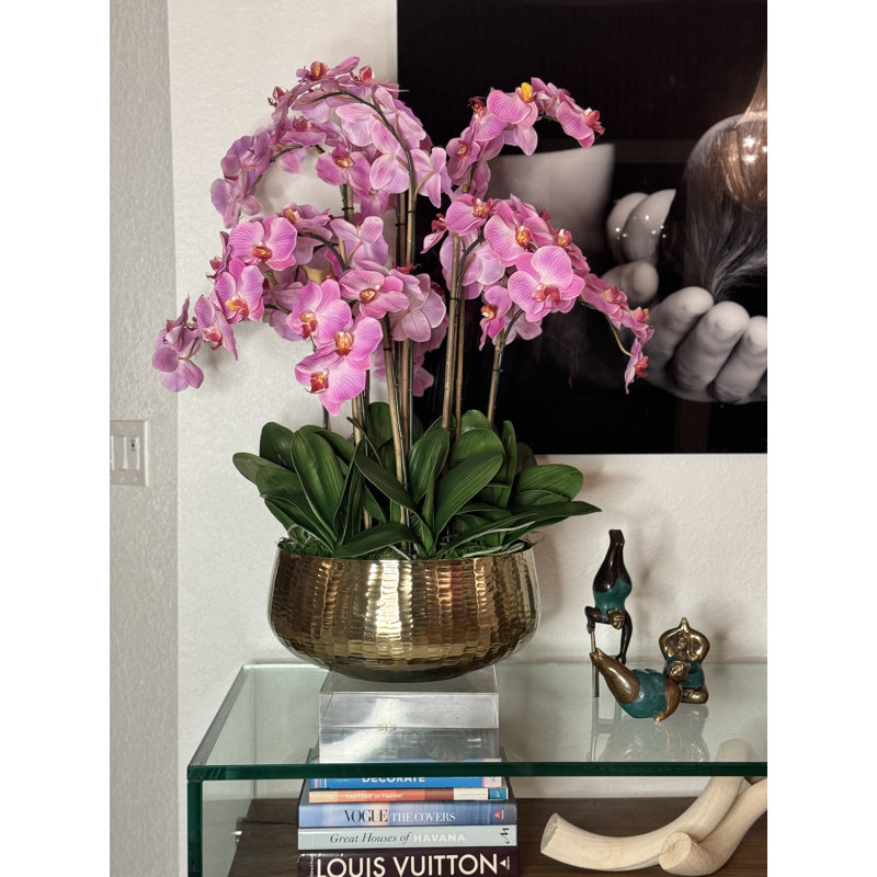Roberi Orchid Arrangement in Planter, 38" H x 22" W x 22" D