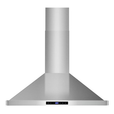 Cosmo 30 in. Vista Collection Ducted Wall Mount Range Hood, Touch Controls, LED Lights, Permanent Filters, Stainless Steel