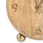 Horloge décorative ronde en bois avec pieds en fer pour décoration intérieure - Horloge de table pour manteau de cheminée, vestibule ou bureau - 7 po, brun clair et brun