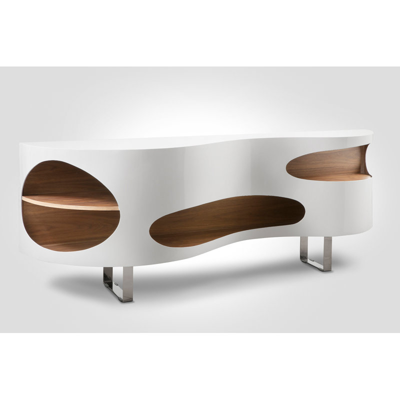 Asensio 200cm Sideboard, White/Walnut