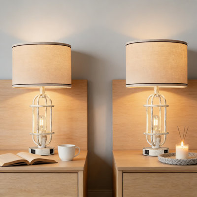 Ensemble de 2 lampes de table Farmhouse