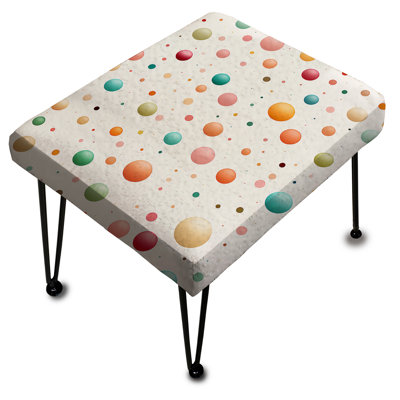 Molesworth - Repose-pieds rectangulaire à pois avec harmonie nostalgique colorée