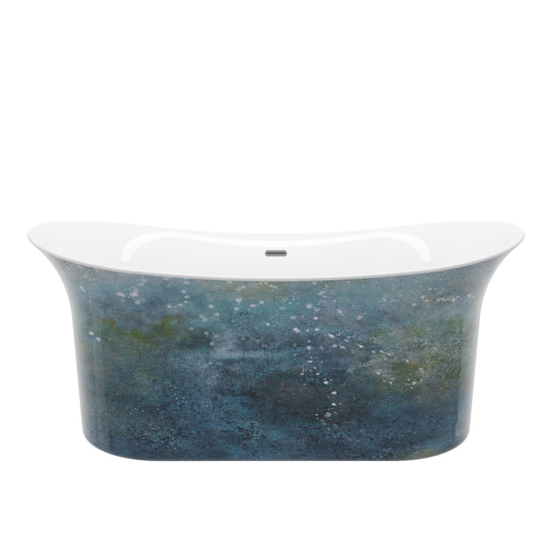 Baignoire de trempage autoportante en acrylique 66 po. X 31 po.