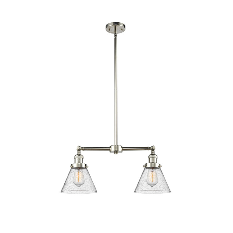 Callahan 2 - Light Kitchen Island Pendant, Seedy, No Bulb Included, Polished Nickel