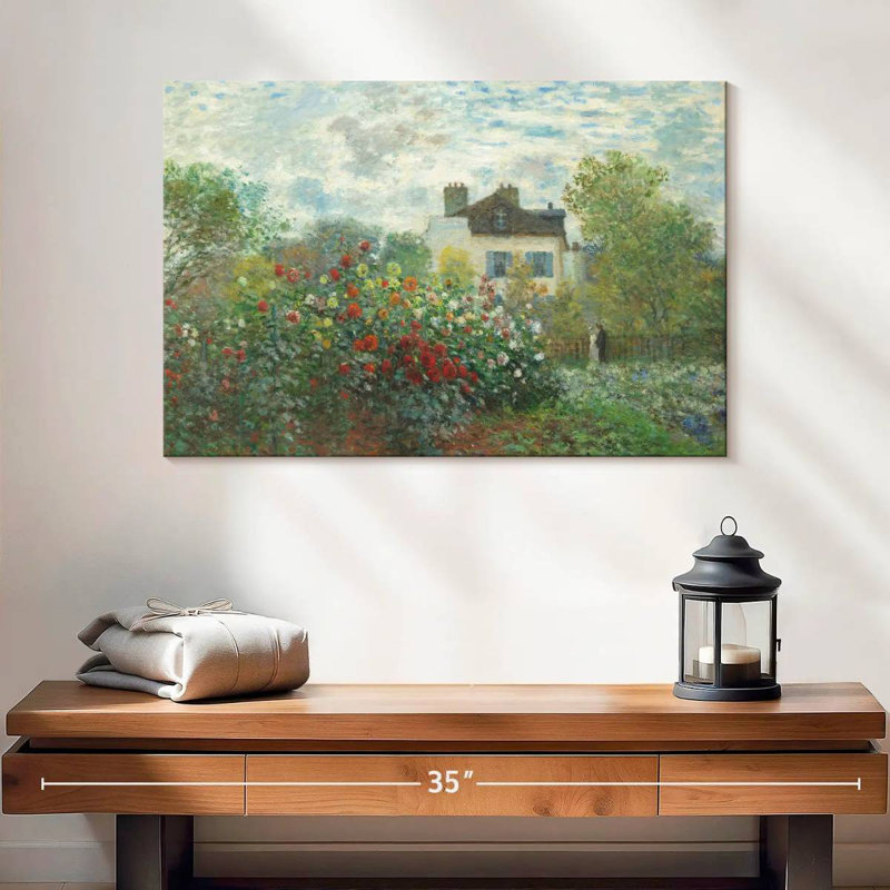 Alvord le jardin de Monet à Argenteuil 1873, H 16 po x l 24 po