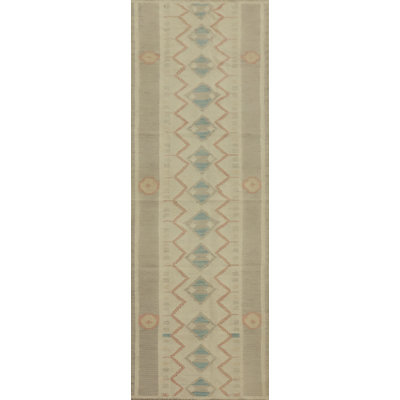 Tapis tribal en laine tissé à la main Kilim 3 x 9