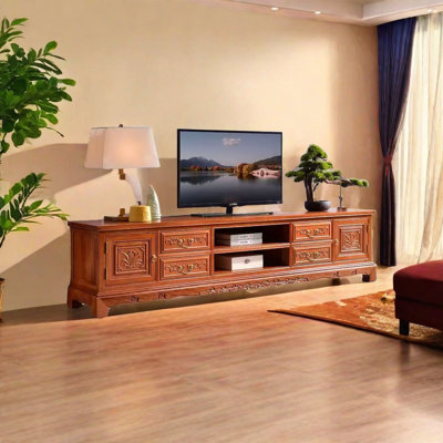 Meuble télé entièrement en bois massif