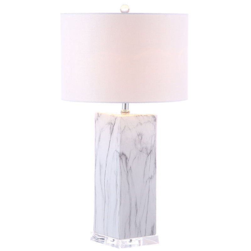 Ensemble de lampes de table en marbre 30 po noir / blanc Chaeden