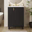 Meuble-lavabo 24 po avec lavabo, armoire avec tablette de porte, rangement latéral et porte à fermeture douce-529360657
