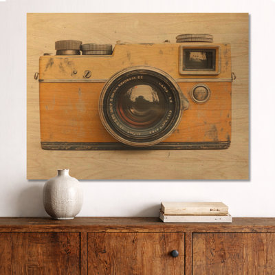 Polaroid des années 70 - Décoration murale rétro en bois