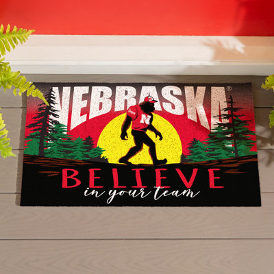 University of Nebraska Bigfoot PVC Doormat, 28 in x16 in