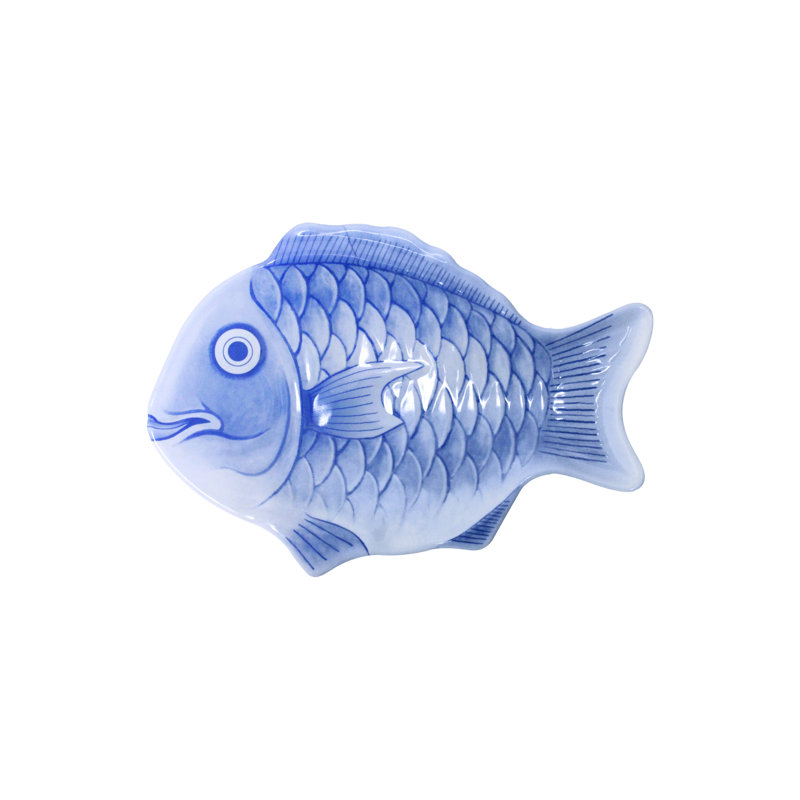  Plateau en mélamine en forme de poisson, H 1,13 po x l 8,25 po x P 11,75 po, Rouge