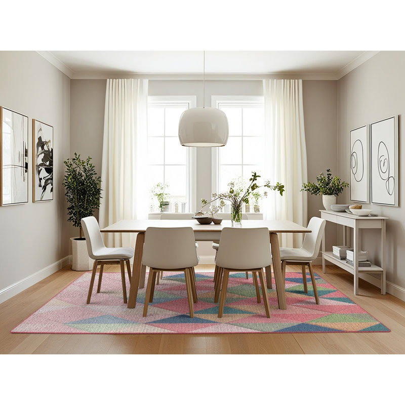 Geometric Indoor Rug, Rectangle 7' x 10'
