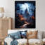 Moonlit Cliffside Mistery Landscape III - Art mural lune-1632300130-1824452652