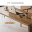 Bureau rectangulaire en bois massif Burlywood-937068786