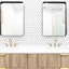 Miroir de salle de bain en métal avec cadre en métal noir 24 po x 36 po - élégant pour la chambre à coucher, le salon et la salle de bain rectangulaire élégante-551528642-551528643