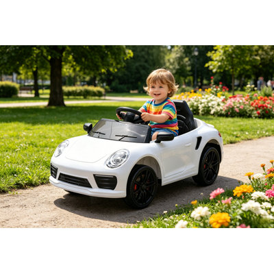 Kids Electric Ride On Car With Remote Control & Swing Function, 12V Battery Powered Toy Car With Music