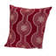 Coussin décoratif carré Rola, broderie géométrique flocon de neige, velours rouge 20 po