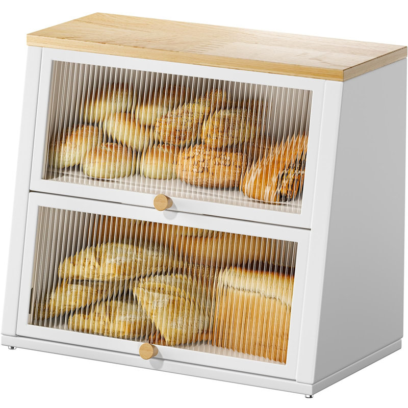 Rosaleah Food Storage Container, Brown and white