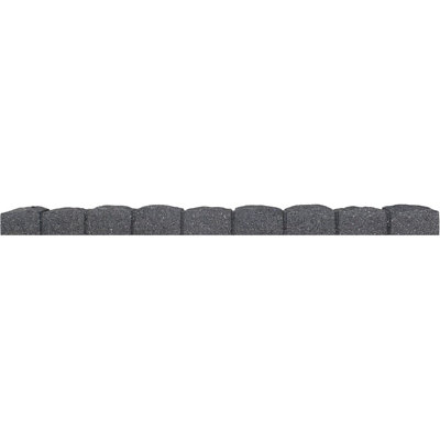 Tierra Verde 48"L Roman Stone Recycled Rubber Garden Border Kit, Grey, 2-Pack