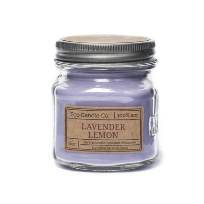 Bougie parfumée lavande, citron, soja Mason