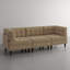 Upholstered Tufted Corduroy Modular Sectional with Pillow Back-1759689566-1759689563